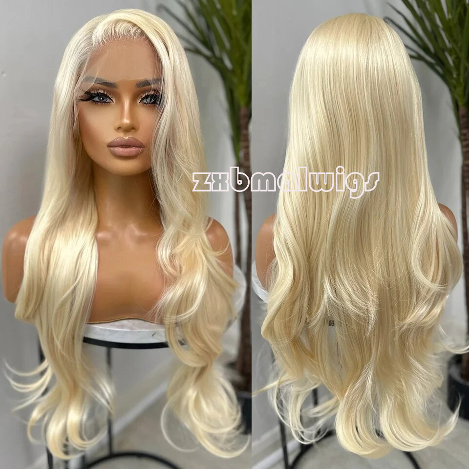 613 Blonde Body Wave Lace Front Wig - Parrucca in Capelli Sintetici Biondi 613