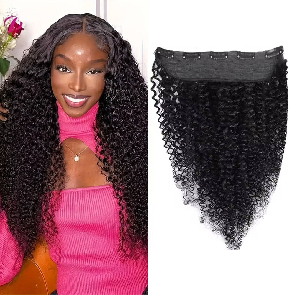 Seamless Clip In Hair Extensions Human Hair - 1 pz clip in un unico