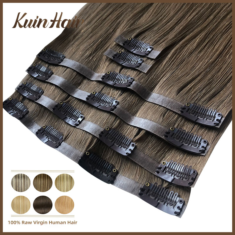 Seamless Clip In Hair Extensions Human Hair - Clip dritta invisibile in PU nelle