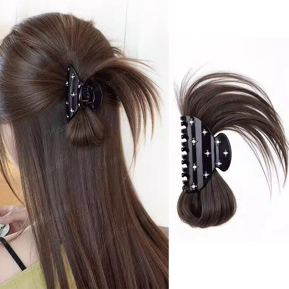 Claw Clip Messy Bun Hair Piece - Chignon Sintetico Effetto Naturale con Clip