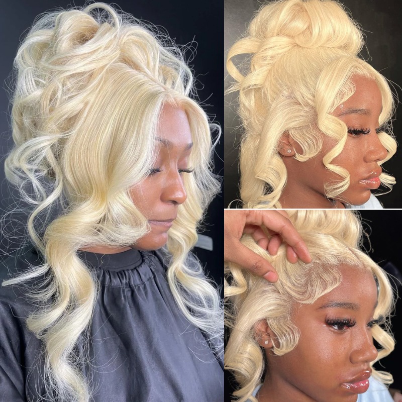 613 Blonde Body Wave Lace Front Wig - 13x4 13x6 360 HD Trasparente 613