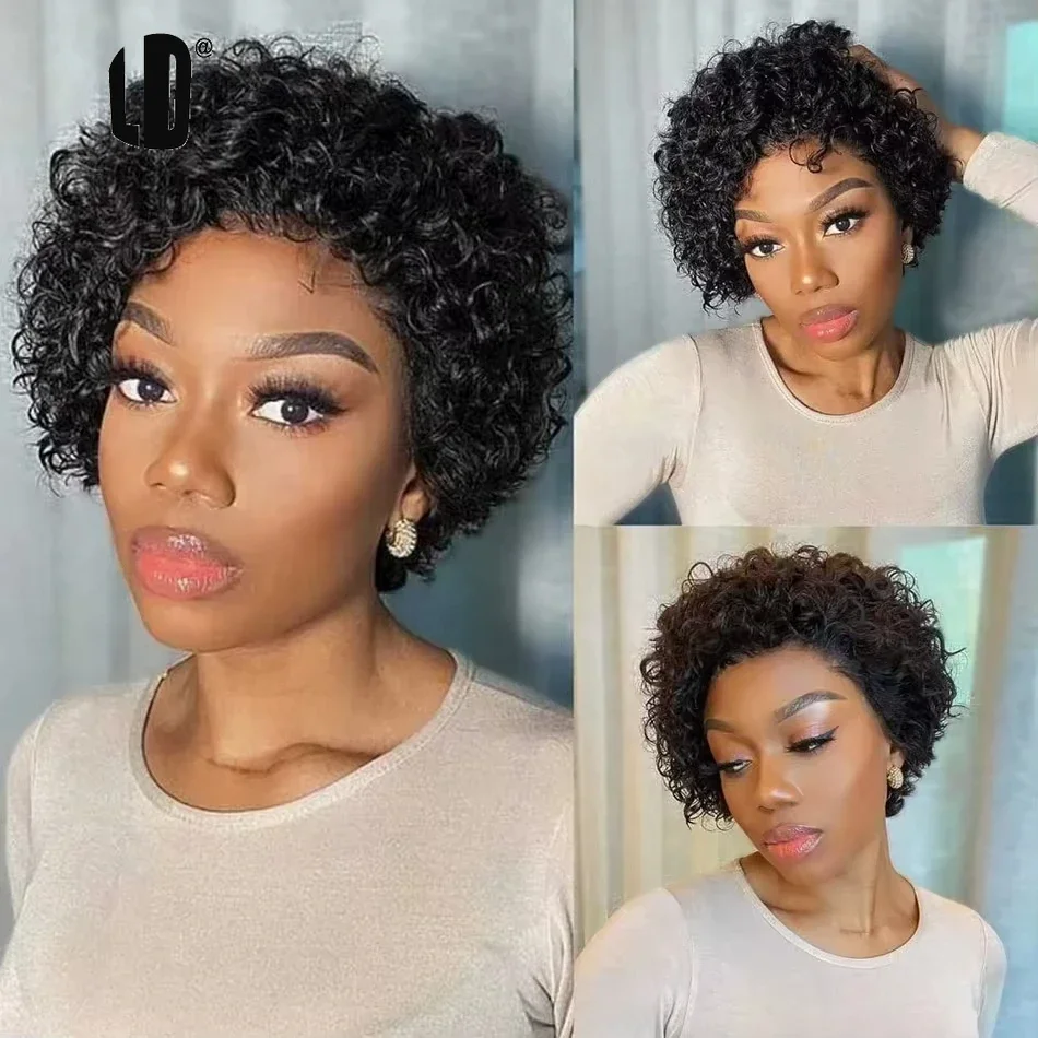 Short Pixie Cut Wig Human Hair Cheap - Parrucca Pixie Cut 99J, Parrucca in