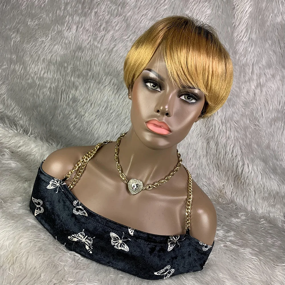 Short Pixie Cut Wig Human Hair Cheap - Parrucca per capelli corti Remy da