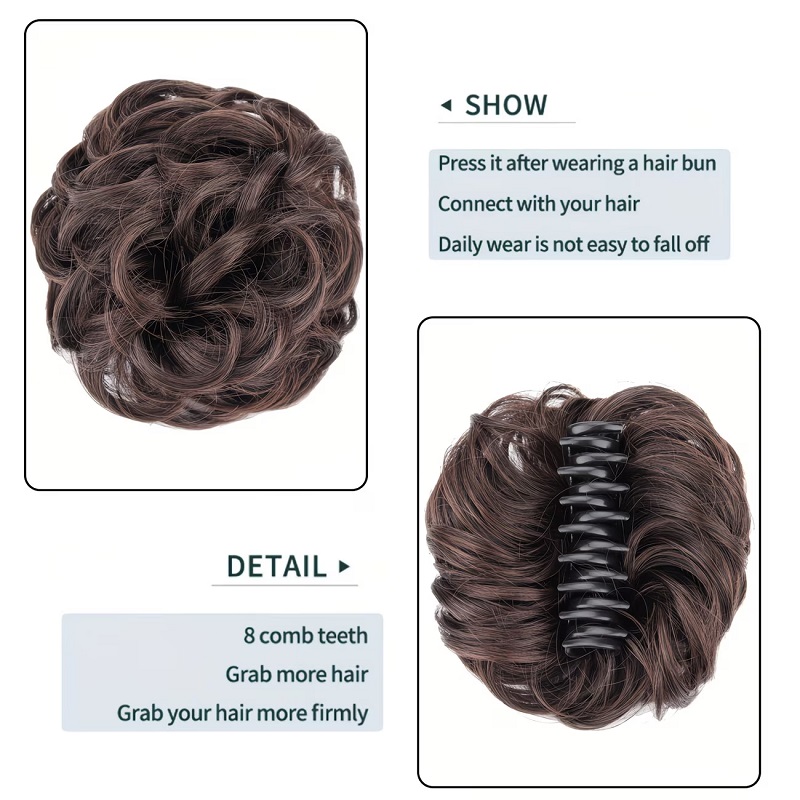 Chignon Sintetico a Coda di Ca - Claw Clip Messy Bun Hair Piece recensione e prezzo