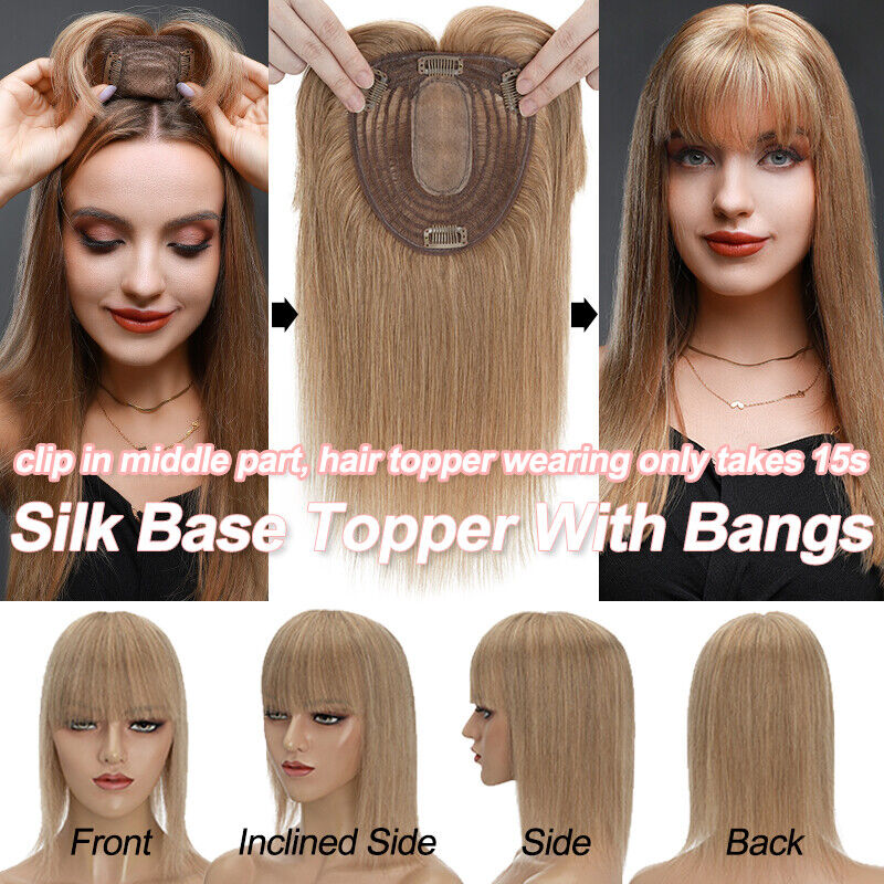 Parrucchino da donna con Base  - Seamless Clip In Hair Extensions Human Hair recensione e prezzo