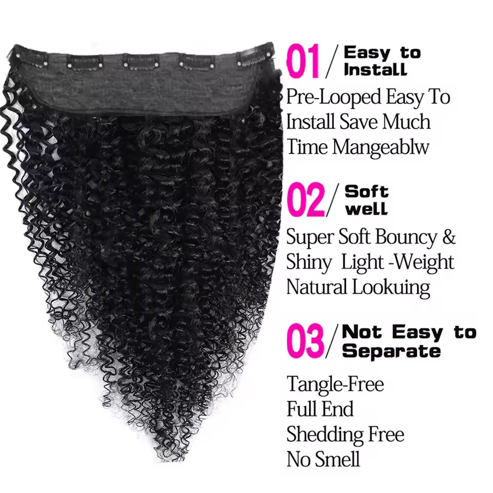 1 pz clip in un unico pezzo es - Seamless Clip In Hair Extensions Human Hair recensione e prezzo