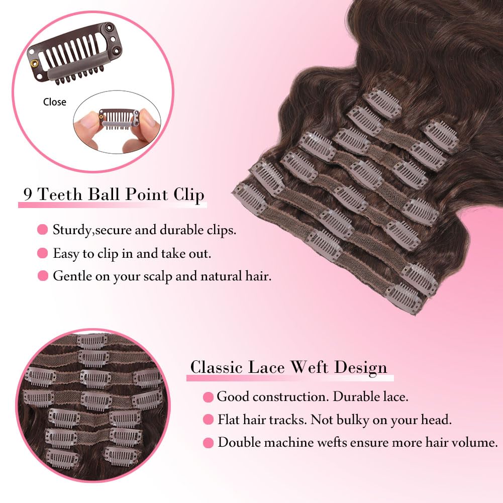 # 4 clip per onda del corpo ma - Seamless Clip In Hair Extensions Human Hair recensione e prezzo