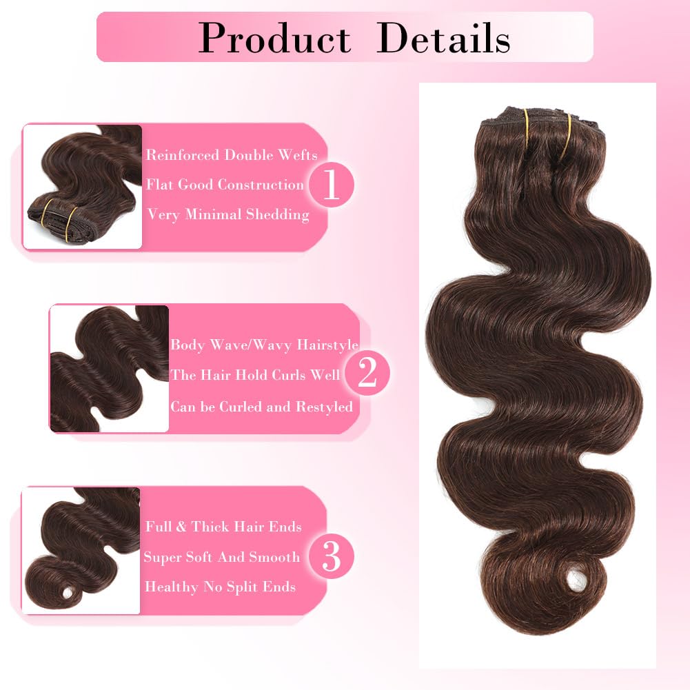 # 4 clip per onda del corpo ma - Seamless Clip In Hair Extensions Human Hair recensione e prezzo