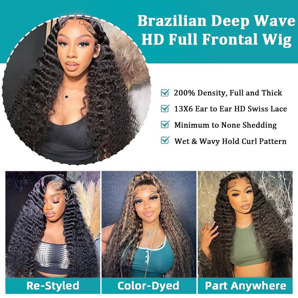 40 46 pollici onda profonda 13 - Human Hair Wigs recensione e prezzo