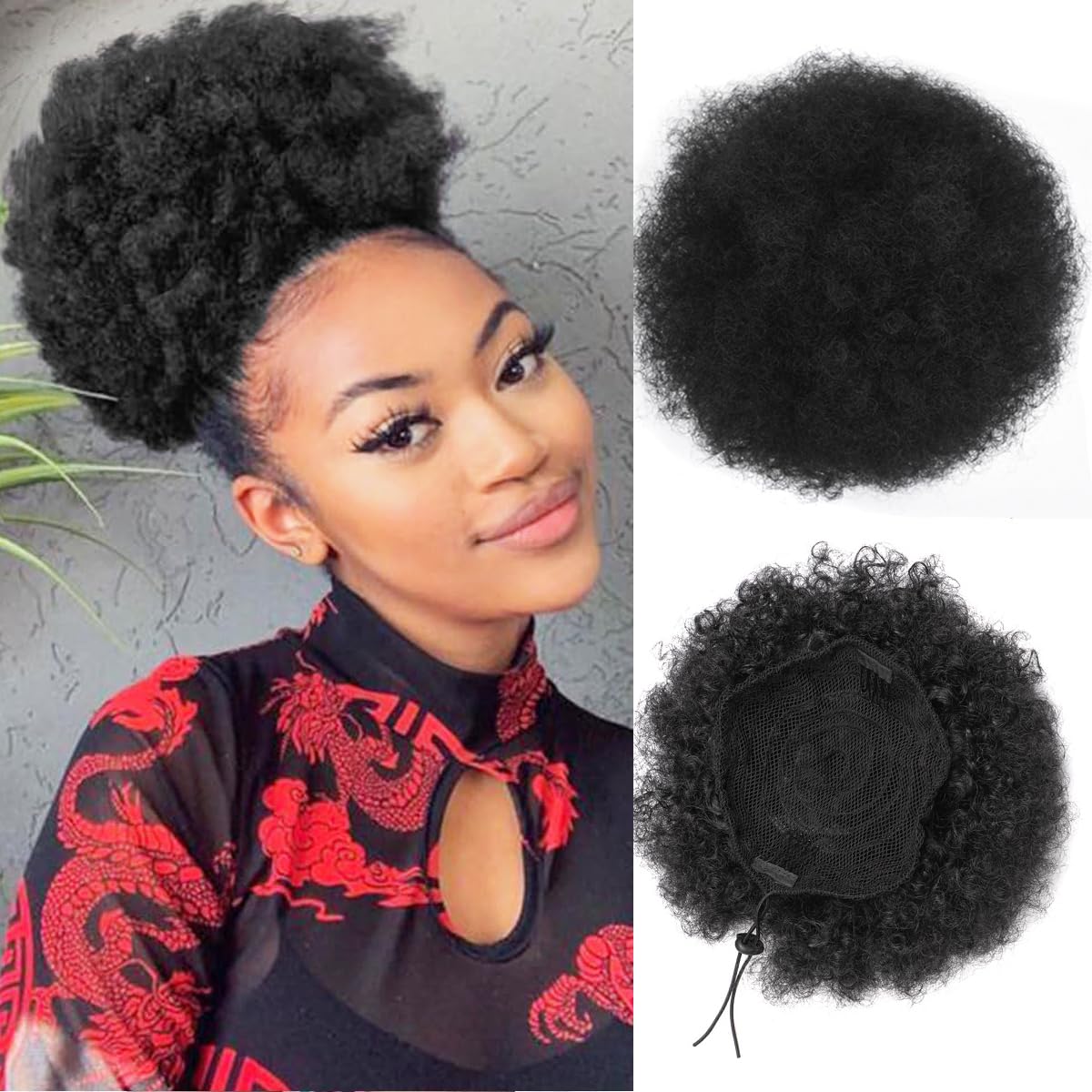 Coda di cavallo afro con couli - Drawstring Afro Curly Puff Ponytail recensione e prezzo