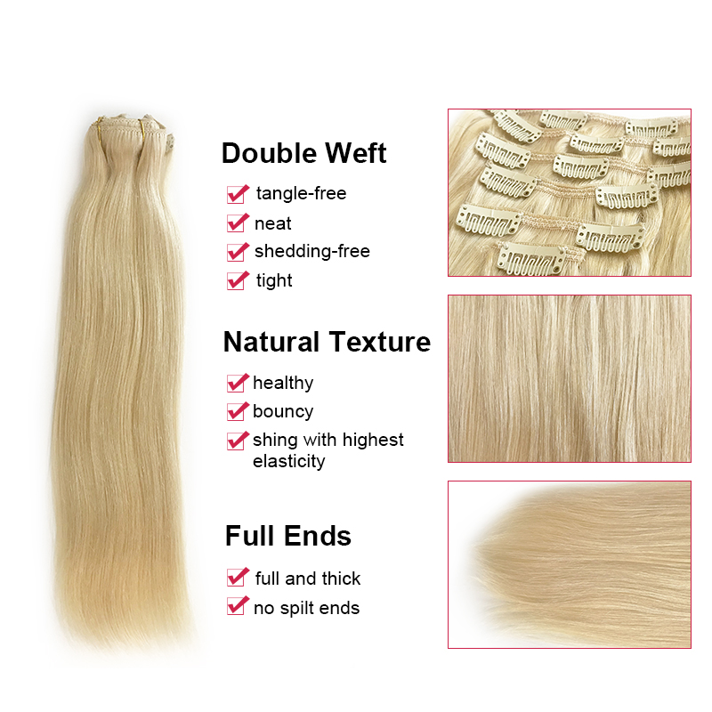 Ali Queen Set di 7 Extension p - Seamless Clip In Hair Extensions Human Hair recensione e prezzo