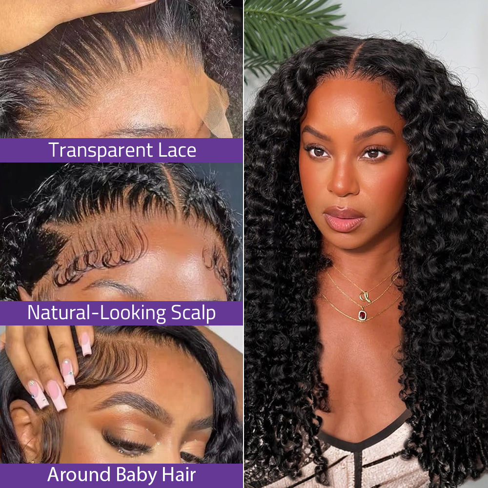 Densità 220% 12A Capelli Ricci - Hd Lace Frontal Wig Human Hair Pre Plucked recensione e prezzo