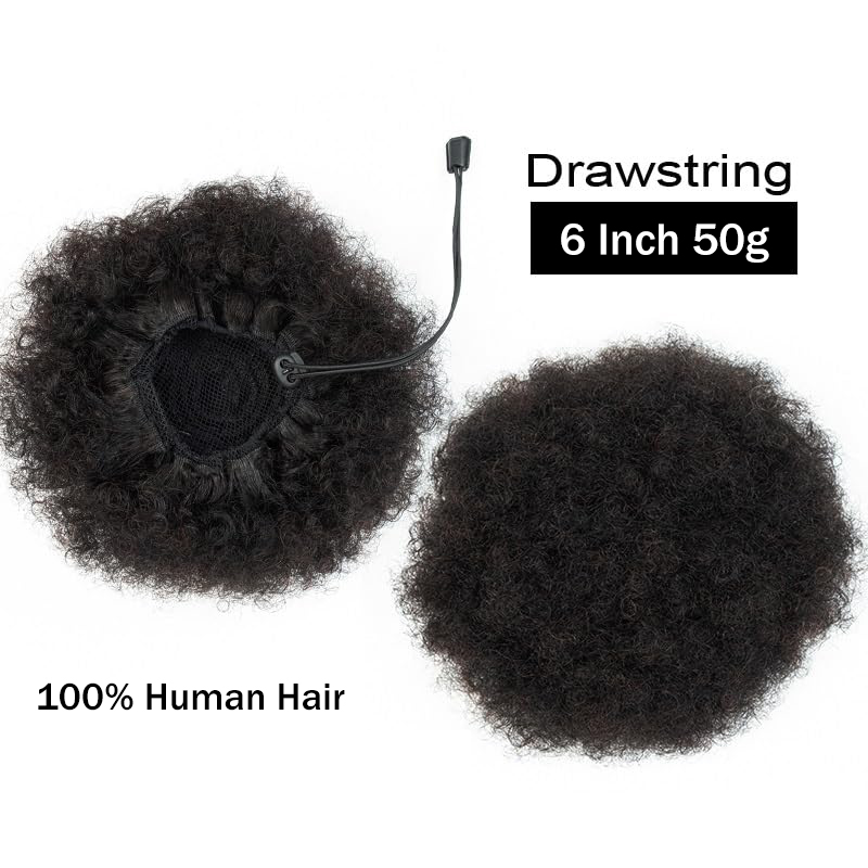 Afro crespo soffio 100% panini - Drawstring Afro Curly Puff Ponytail recensione e prezzo